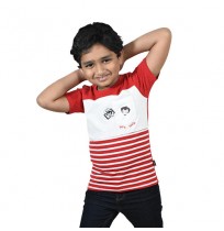 Chhota Bheem - Let's Take Selfie T-shirt - White and Red